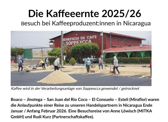 Information zur Kaffeeernte 25/26